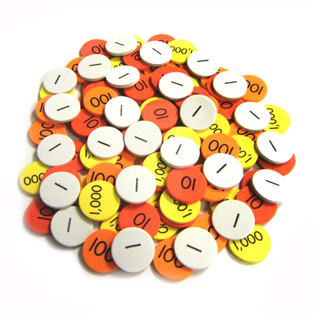 SENSATIONAL MATH Small Group Set of Place Value Discs, 600 Discs 626655